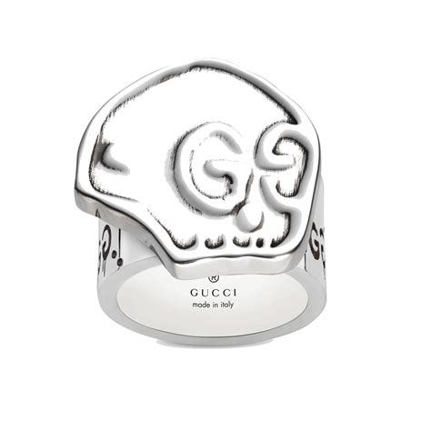 gucci ghost skull ring in silver|gucci ghost ring size 7.